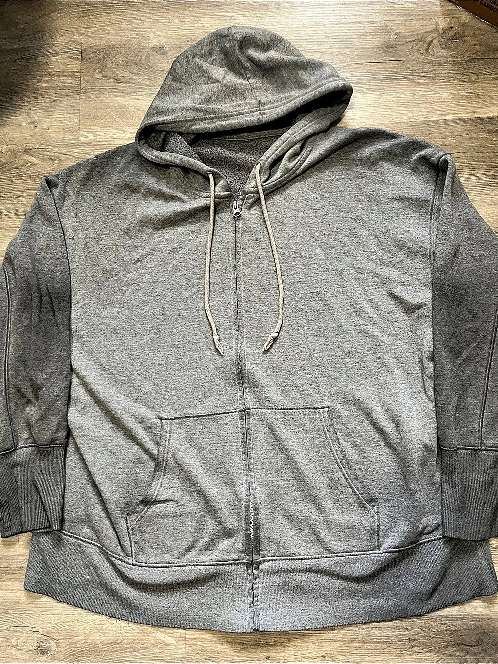 Gray Zip-Up Hoodie